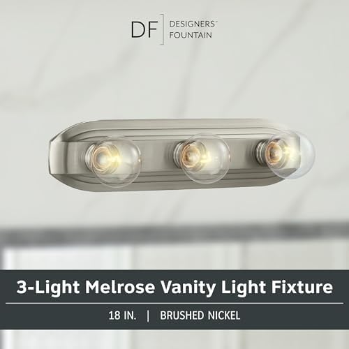 Designers Fountain 3-Light Melrose Vanity Light, 18 Inch