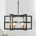 Modern Farmhouse Industrial Metal Pendant Light, Adjustable Height