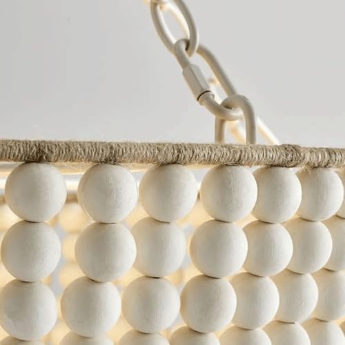 3-Light Rattan Chandelier, 23.6 Inch