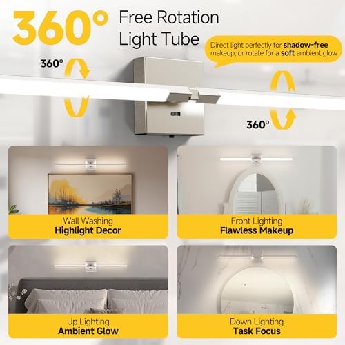 32-Inch Brushed Nickel LED Bathroom Vanity Light