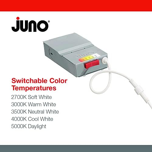 Juno 6-Inch Round Wafer LED Downlight, Matte White