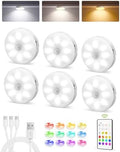 EZVALO RGB Under Cabinet Puck Lights, Motion Sensor