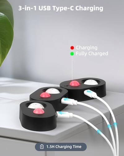 3-Pack Rechargeable LED Motion Sensor Puck Lights
