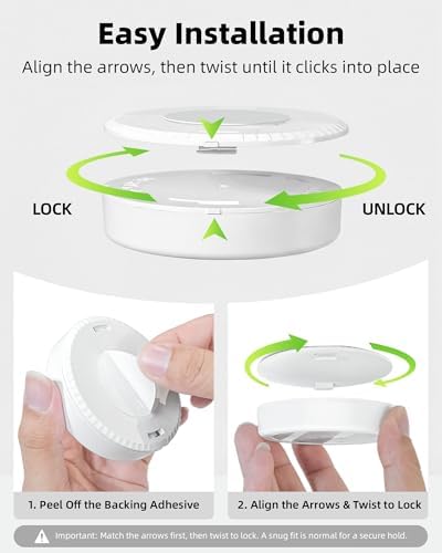 EZVALO LED Puck Lights, Rechargeable Stick On Tap Lights, Wireless
