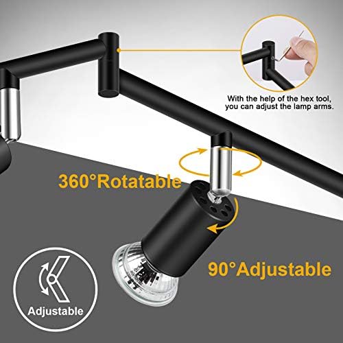 Ascher 6-Light LED Track Lighting Kit, Black