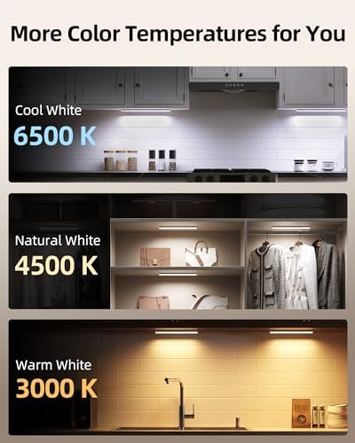 EZVALO 3-Pack Rechargeable Motion Sensor Under Cabinet Lights