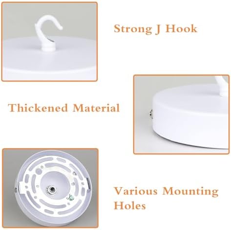 Helunsi Ceiling Canopy Kit, White, 4-3/4 Inch
