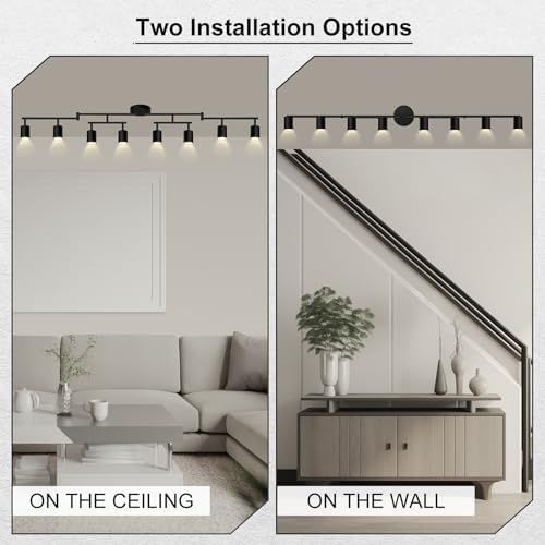 AUQUEE 8-Light LED Track Lighting Fixtures, Black
