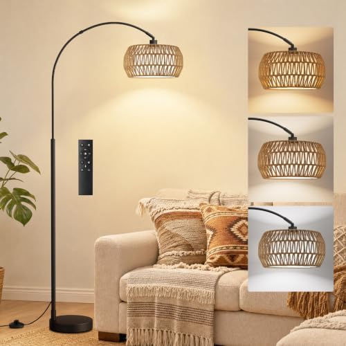 Ambimall Arc Floor Lamp, Adjustable Color Temperature and Brightness