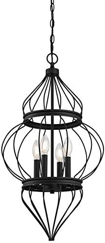 Westinghouse Salma Four-Light Chandelier, Matte Black