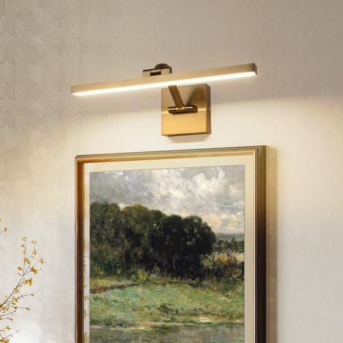 Modern Dimmable Picture Light, 15.75 Inch, Brass