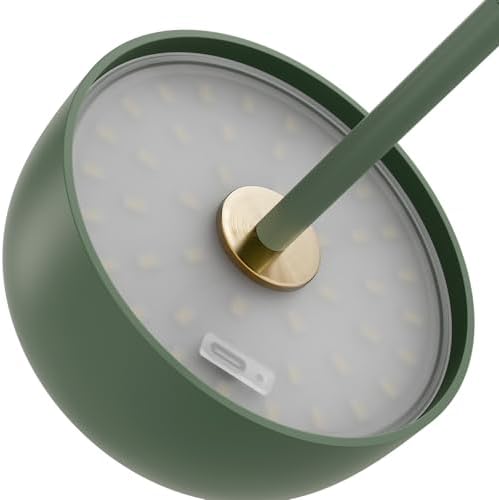 3-Height Adjustable Cordless LED Table Lamp, Green