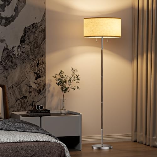 2-Light Floor Lamp, 3 Color Temperatures, Mid Century