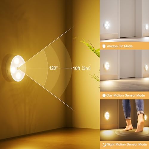 Under Cabinet Puck Lights with Remote, 6 Pack