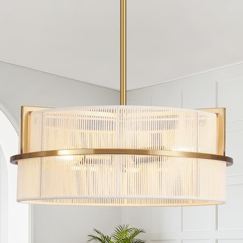 15.7" 3-Light Boho Drum Chandelier