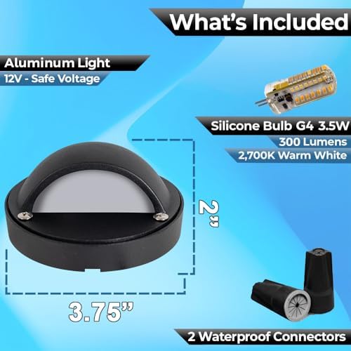 Outdoor LED Deck Lights, Low Voltage, 3.13" Wide