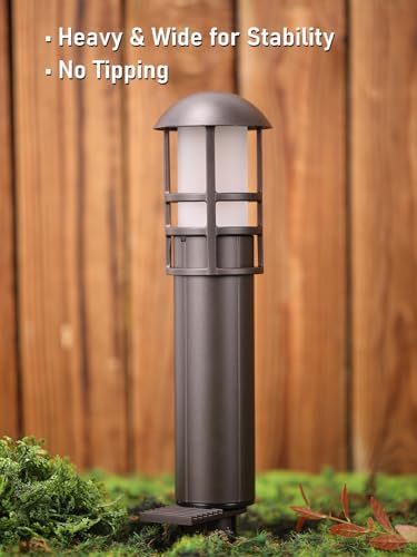 LEONLITE 4-Pack Low Voltage Landscape Pathway Lights, 3W