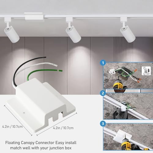8-Light LED Track Lighting Kit with 6.6FT H Rails
