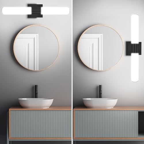 LUXRITE 24-Inch LED Bathroom Vanity Light, Black