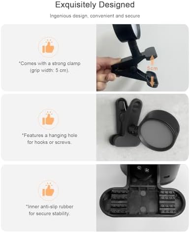 5000mAh Rechargeable Clip-On Reading Light for Bed