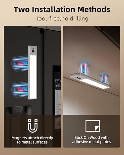 EZVALO 5-Pack 10inch Rechargeable Motion Sensor Under Cabinet Lighting