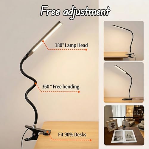 BUBBLE-FLY LED Clip-on Reading Light, 32 LED, 7W Black