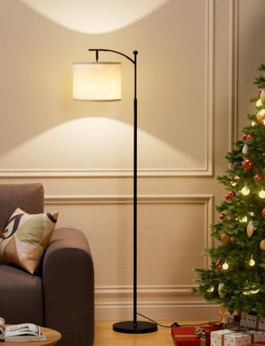 Ambimall 60" Modern Floor Lamp with Beige Shade