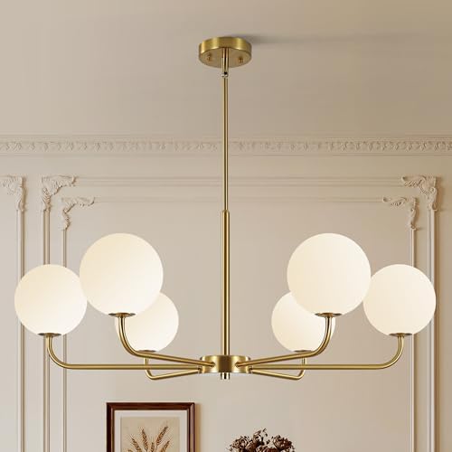 Gold 6-Light Sputnik Chandelier