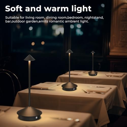 2 Pack Cordless Table Lamps, 6000mAh Rechargeable