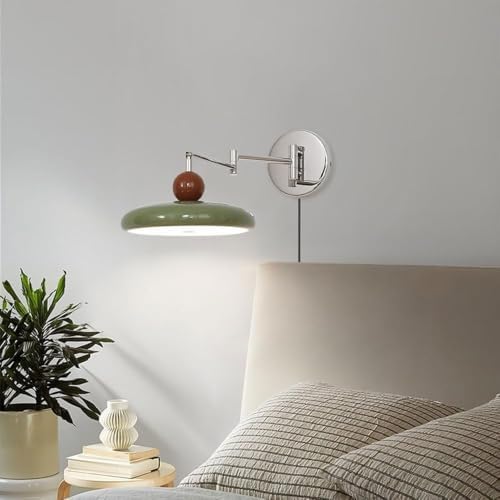 7.87 Inch Swing Arm Wall Sconce, Plug-in LED