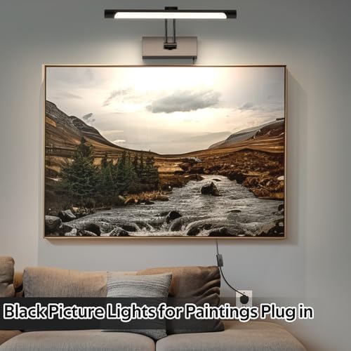 Black Plug-in LED Picture Light, 14 Inch