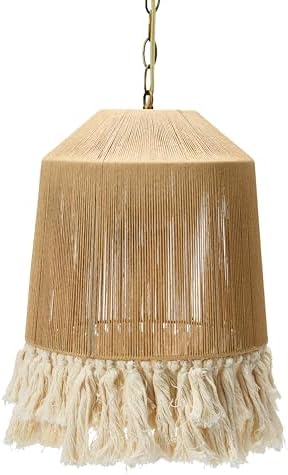 Coastal Pendant Lamp, Paper Rope Shade