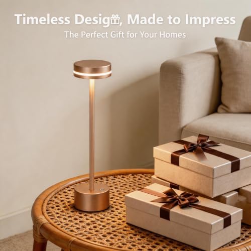 2 Pack 5000mAh Rechargeable Cordless Touch Table Lamps