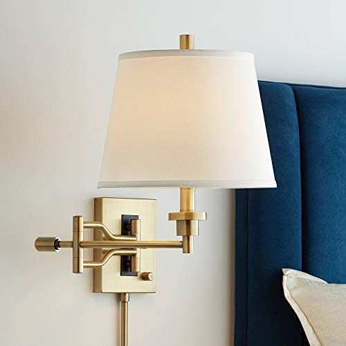 Eleganta Satin Brass Swing Arm Wall Lamp