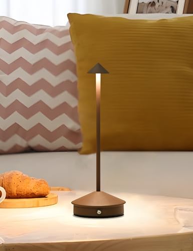 LED Rechargeable Cordless Table Lamps, Brown