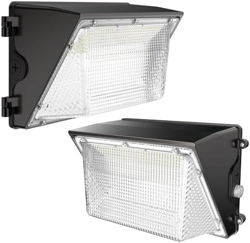 HYPERLITE LED Wall Pack 120W: 18000lm Black LED Security Flood with Dusk to Dawn Photocell - Field & Lumen Lighting