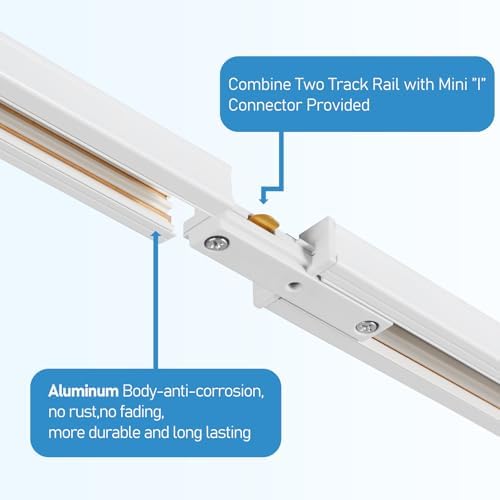 Plug-In 4-Light GU10 Track Lighting Kit, White