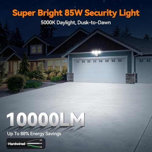 85W 4-Head LED Flood Light, 5000K, White