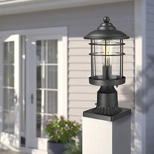 Emliviar 13-Inch Black Outdoor Post Light