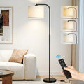Arc Floor Lamp with Remote, Dimmable, Black