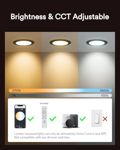 Lumary Smart 6 Inch Recessed Lighting, 13W