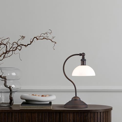 O'Bright Bankers Cordless Rechargeable LED Table Lamp, Bronze