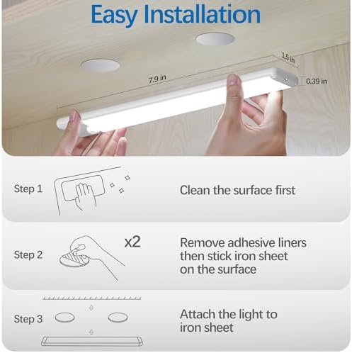 5-Pack Motion Sensor Under Cabinet Lights, 7.9 inch