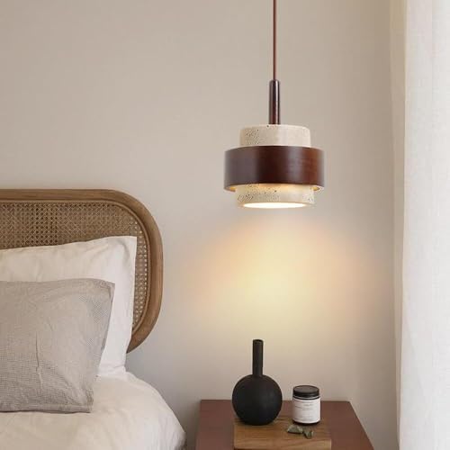 Yellow Travertine Pendant Light, 3000K
