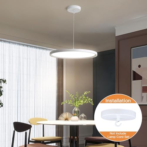 Helunsi Ceiling Canopy Kit, White, 4-3/4 Inch