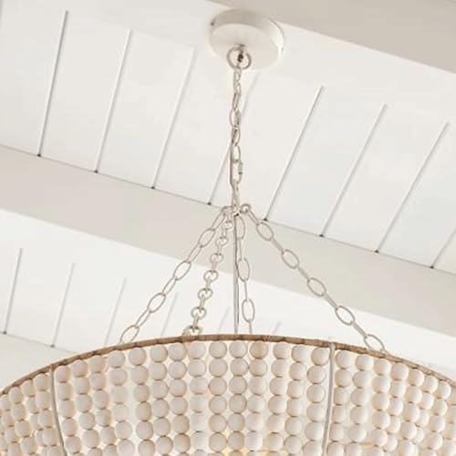 3-Light Rattan Chandelier, 23.6 Inch