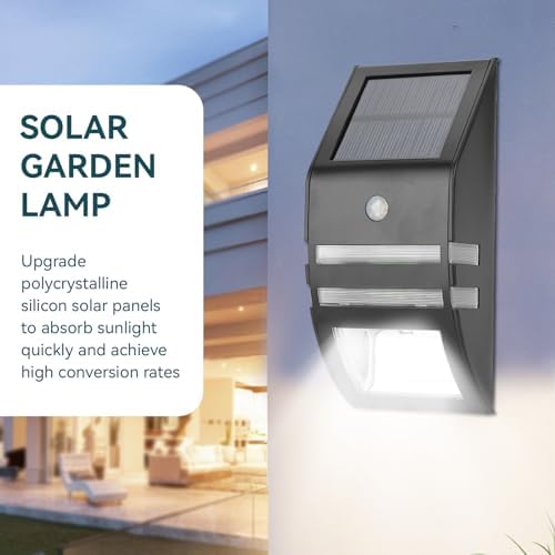 Solar Motion Lights Outdoor, Water Proof Fence Lights Solar Powered 2