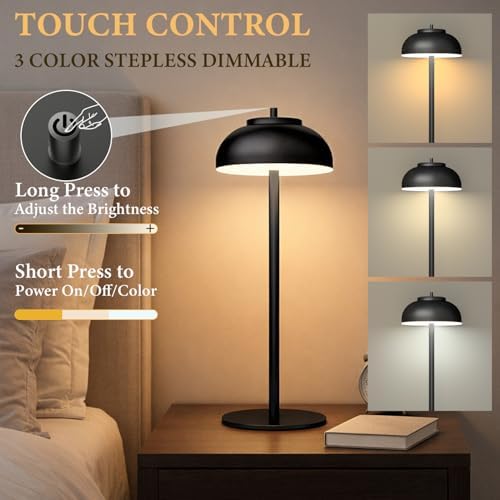 Cordless Rechargeable LED Table Lamps, 2 Pack