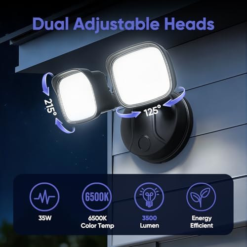 35W Outdoor Flood Lights, Switch Controlled for Patios, Porches, Side