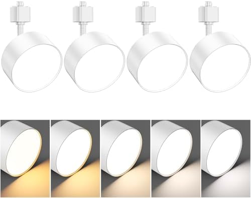 5-Color Diffuse 20W H-Type LED Track Heads, 4 Pack